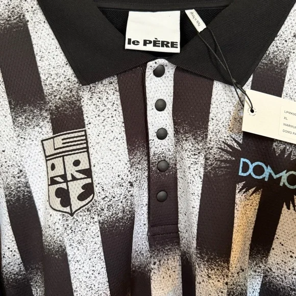 NWT Le Pere Warmup Jumper Domo Paper Stripe Sweatshirt Men’s Size XL